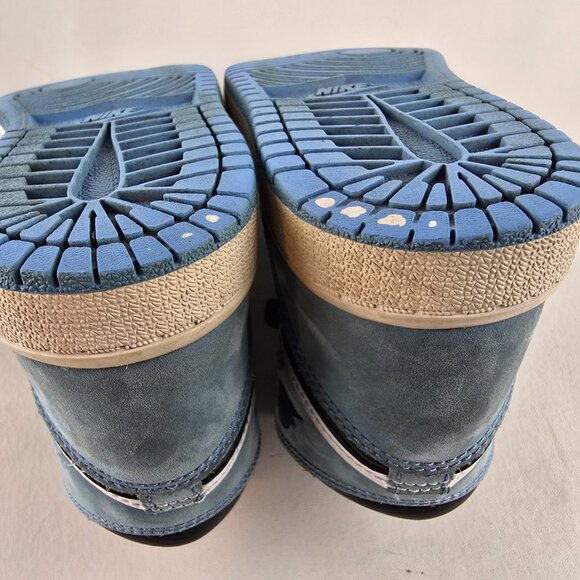 Nike Air Jordan 1 Retro High Shoes Kids 12C White Blue Black Sneaker University - Picture 10 of 12